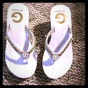Guess flip flop wedges!